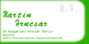 martin hrncsar business card